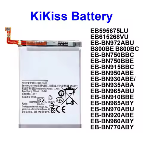 Battery EB-BN950ABE EB-BN965ABU For Samsung Galaxy Note I9220 I9228 N7000 2 4 5 7 8 9 20 10 3 II Iii