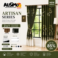 𝐀𝐑𝐓𝐈𝐒𝐀𝐍 𝐒𝐄𝐑𝐈𝐄𝐒 AUSIMO C160-C179 Curtain Langsir Semi Blackout 2in1 Hook Rod type Langsir Pintu Tingk