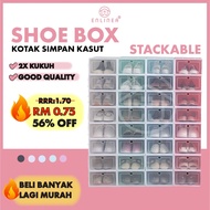Hot Sales Storage Box Colourful Pp Plastic Shoes Box Ready Stock Shoe Box/Rak Kasut Plastik Colourful
