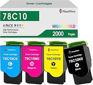 Toner Cartridge Replacement for Lexmark 78C10K0 78C10C0 78C10M0 78C10Y0 High-Yield for CS421dn CS521