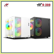 ┳ ◴ ▦ YGT V300 MINI GAMING CASE BLACK WHITE MICRO-ATX/ITX