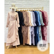 Emma Satin Matte Long Dress