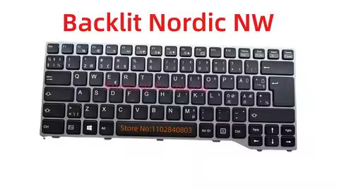 New Nordic Portugal Spain Russia UI Laptop Backlit Keyboard for Fujitsu Lifebook E733 E734 E743 E744