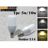 [1pc 5w/10w] E14 Led Stick Bulb Wynn Design Lighting Led Super Bright Bulb Daylight WarmWhite Coolwh
