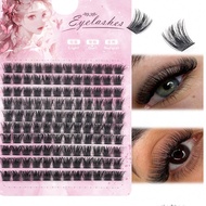 ขนตาปลอม 3D แบบเกาะกลุ่ม ความหนา 0.07 มม. ยาว 8-14 มม. แพ็คผสม 10 แถว รวม 120 กลุ่ม ออกแบบตามมาตรฐาน