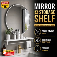 YIXIN Round toilet mirror Circle mirror Wall hang Mirror Round explosion proof bathroom mirror Wall 
