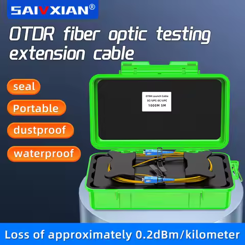 SAIVXIAN SC/APC SC/UPC OTDR Dead Zone Eliminator,Fiber Rings 500M Fiber Optic OTDR Launch Cable Box 