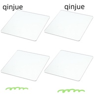 QINJUE 4 Pack Wall Mirror Tiles, Self Adhesive Acrylic Square Mirror, Flexible 8 X 8 Inch Acrylic Mi