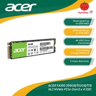 ACER FA100 M.2 NVMe PCIe Gen3 x 4 SSD 256GB/512GB/1TB