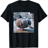 Funny Brainrot Pigeon With Level 100 Gyatt Gen Z Meme Pigeon T-Shirt