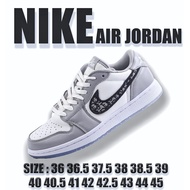 【Local Stock】2020 new Dior x Air Jordan 1 men's and women's low-top basketball shoes casual AJ ca