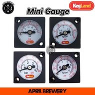 Mini Gauge For Inline duotight Regulator Or Blowtie (0-15psi/0-30psi/0-60psi/0-150psi)