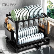[SG STOCK] Kitchen Drying Dish rack Drain Rack Dish Drying Rack with Drainer kitchen organiser