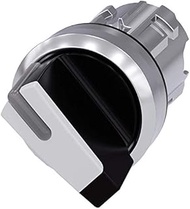 Siemens 3SU10522BC600AA0 Selector Switch, O≪ I, Black, Plastic & Metal, IP66, IP67, IP69K Protection