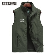 JEEP SPIRIT เสื้อกั๊กแห้งเร็วกลางแจ้งสำหรับผู้ชาย