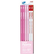 三菱鉛筆 鉛筆 Uni Palette 學習用鉛筆 附紅色鉛筆 粉彩粉紅 K556 2B 粉彩粉紅