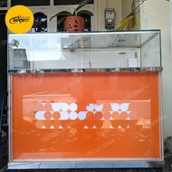 Etalase Brand Bekas Konter HP Kaca Tebal +Lampu LED