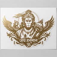 Hanuman Vinyl Sticker | Waterproof Car Motor Lorry Window Decal | Hindu God Hanuman Die-Cut Sticker