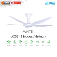 Alpha AX70-5B/56 DC Motor Ceiling Fan 56 Inch 5 Blades & 8 Speeds