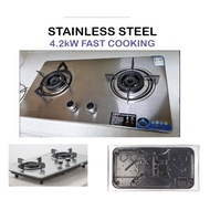 Ready Stock 💥new hot Latest Durable Stainless Steel Built-in Hob Gas Cooker Stove Dapur Gas Cooktops Table Top Gas dapur