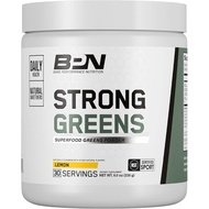 BARE PERFORMANCE NUTRITION, BPN Strong Greens Superfood Powder, Lemon, 30 Servings AEKJ