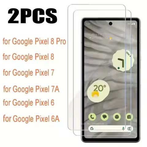 2Pcs Screen Protectors 9H 2.5D Tempered glass Film For Google Pixel 8 8 Pro 7 7A 6 6A 5 5A 4 4A 3 3A