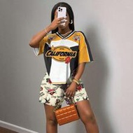 2ชิ้น/เซ็ต เสื้อยืดคอกว้าง V-Neck ลายเสือหัวกะโหลกรูปหัวใจดอกกุหลาบสำหรับผู้หญิงและกางเกงขาสั้น, ชุด