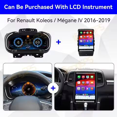 Qualcomm 14.5" Carplay Android 14 Car Radio For Renault Koleos/Megane lV 2016-2019 GPS Navi Stereo R