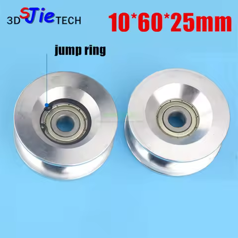 10*60*25mm U groove roller, GL-R10-D10 metal aluminum bearing pulley wheel for Haitian injection mol