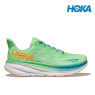 Aekff Hoka Men clifton 9 wide running shoes-zest/lime GLOW ZKH6 HIAA