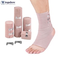 TOPSHOW 1Roll Medical Skin Color Elastic Compression Bandage First Aid Hemostatic Fixed Binding Stra