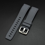 Curved End FKM Rubber Watch Band 20 21 22mm Quick Release Sweatproof Strap for Citizen Longines IWC