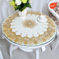 <BF8>1 PC Round Tablecloth Oil-proof Anti-scald Coffee Table Cloth Round Table Table Cover