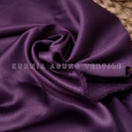 Kain Satin Velvet Meteran Premium Silk warna PLUM UNGU BURGUNDY Bahan Dress Furing Kebaya Kain Bride