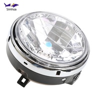 [Simhoa] Motorcycle Chrome Halogen Front Headlight Lamp for Honda CB400/CB500/CB1300