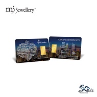 MJ Jewellery 5G Gold Collection 999.9 Twin Tower Gold Bar F11 - 1g