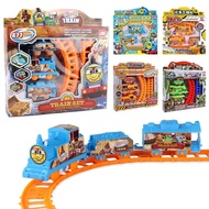 Fun Rail Car Track Train Toy Set Puzzle Assembly Track Toys Plastic Electric Train Set With V7h2