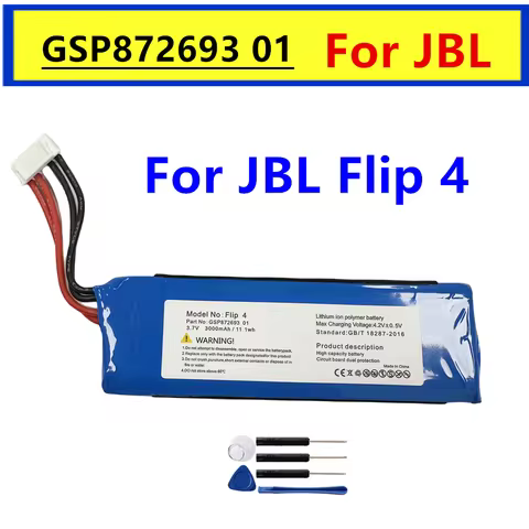 Original GSP872693 01 3000mAh Replacement Battery For JBL Flip 4 Flip 4 Special Edition Batteries