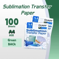 QUAFF A4 Size Sublimation Paper 100gsm - Quick Dry 100 Sheets Pack A4 Paper Sublimation Paper