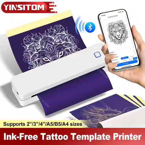 A4 Thermal Printer Wireless Bluetooth Professional A4 Paper PDF Printer Tattoo Stencil Copier Machin