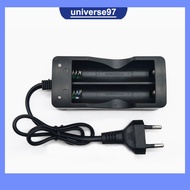 PING 18650 Dual Charging Battery Charger With Cable Flashlight Dual Slot Smart Lithium Battery Charger Adapter