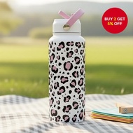 1pc 20oz/26oz/32oz Insulated Water Bottle with Straw, Leak-Proof, Reusable, Wide Mouth, Straw Cap, T