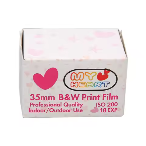 Durable Loving Heart 35mm Black And White Print Film 8/18 EXP Waterproof 35mm Print Film ISO 200 HD 