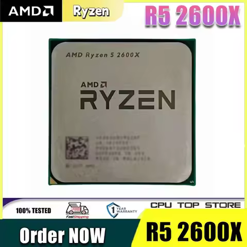 AMD Ryzen 5 R5 2600X 3.4GHz 6-Core 12-Core CPU Processor Socket AM4