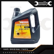 (100% Original) Toyota 20W50 SN/CF Engine Oil (4L) 20W-50 Minyak Hitam Mineral
