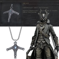 Anime Game Bloodborne Necklace Sword Hunter Badge Gehrman Cross Edict Pendant Necklaces Halloween Fa