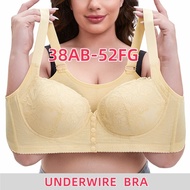 Oversized Underwire Bra - Sizes A-G, 36-52 - Adjustable Shoulder Straps & Lace Front Design