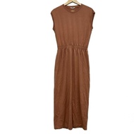 AURA AURALEE Lee Dress Sleeveless size 1 Brown Women Direct from Japan Secondhand