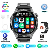 2025 New Smart Watch Mens Watch 5 PRO AMOLED HD Screen Bluetooth Call GPS NFC Heart Rate Compass Sma