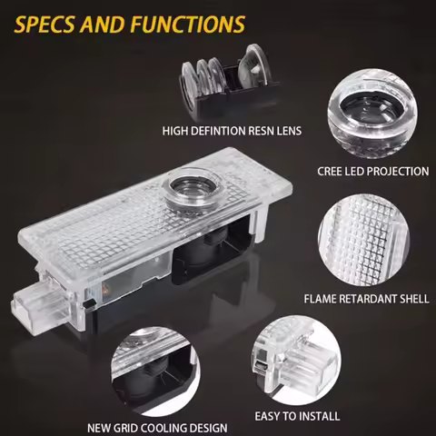 Led Car Door Emblem Light Welcome Lamp Projector Accessories For BMW 1 3 5 6 7 Serie X1 X3 X5 X6 E70